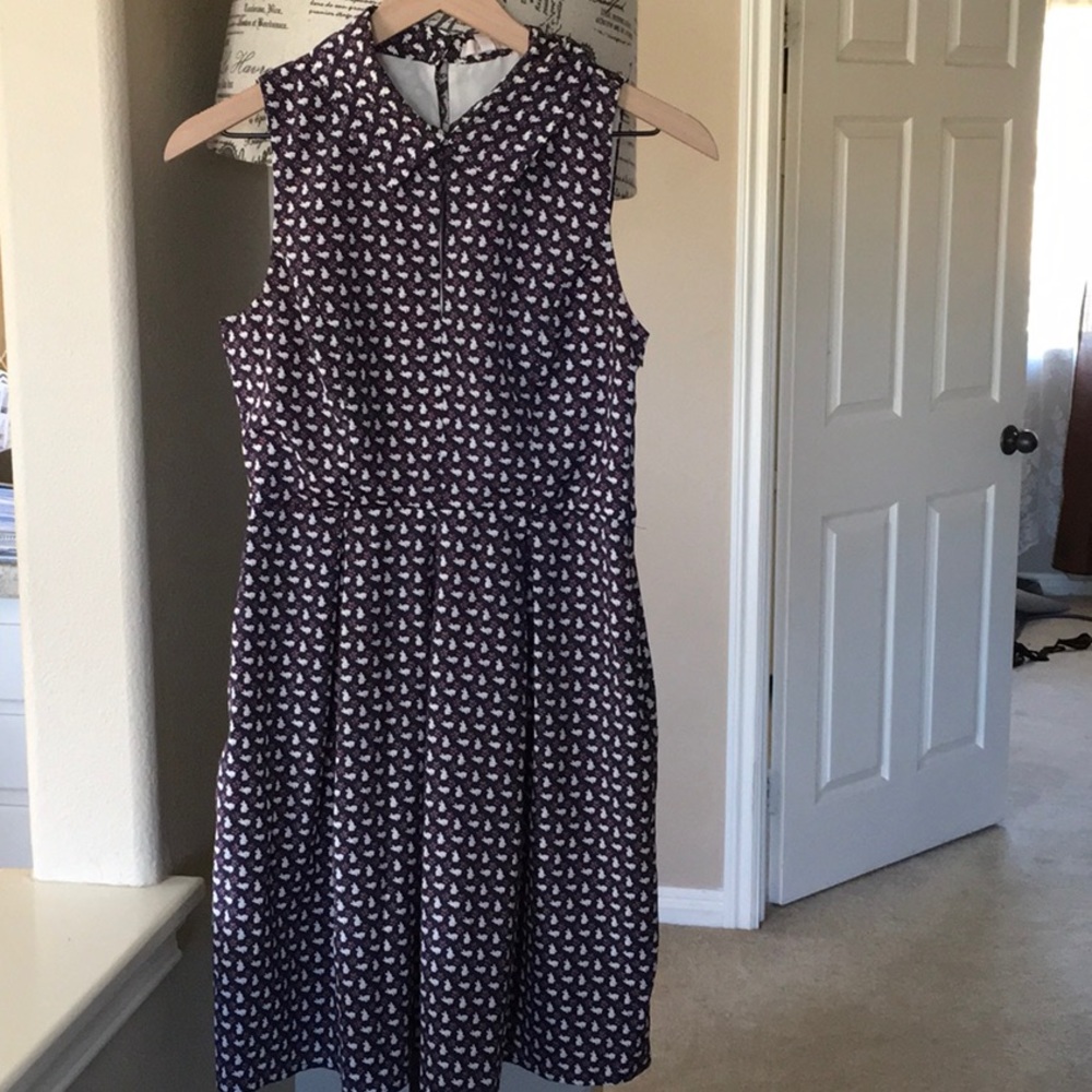 ModCloth Bunny Rabbit Collared Dress - Picture 2 of 6